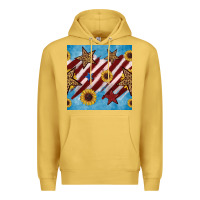 Antique Gold western star with sunflower seamless pattern Premium Hoodie - BundleAndBundleShop
