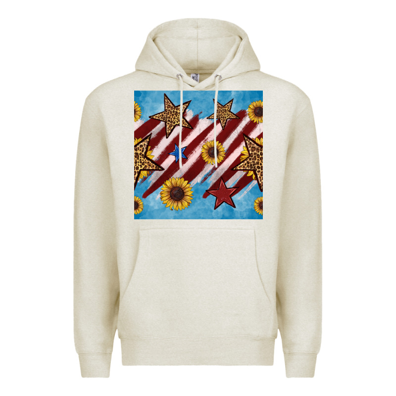 Western Star With Sunflower Seamless Pattern Premium Hoodie by BundleAndBundleShop | Teevron