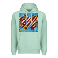 Seafoam western star with sunflower seamless pattern Premium Hoodie - BundleAndBundleShop