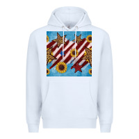 White western star with sunflower seamless pattern Premium Hoodie - BundleAndBundleShop