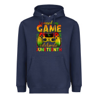 Navy i paused my game celebrate juneteenth Heavyweight Hoodie - texasbilliewilder