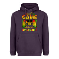 Plum i paused my game celebrate juneteenth Heavyweight Hoodie - texasbilliewilder