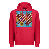 Cardinal western star with sunflower seamless pattern Premium Hoodie - BundleAndBundleShop