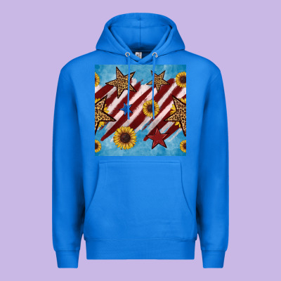 Western Star With Sunflower Seamless Pattern Premium Hoodie Designed By Bundleandbundleshop