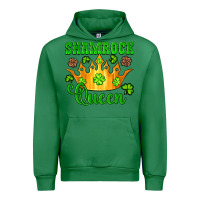 Emerald shamrock queen crown leopard glitter Urban Hoodie - Artiststas