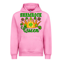 Fuchsia Pink shamrock queen crown leopard glitter Urban Hoodie - Artiststas