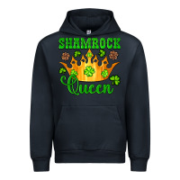 Navy shamrock queen crown leopard glitter Urban Hoodie - Artiststas