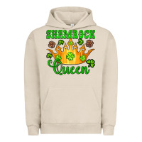 Pigment French Oak shamrock queen crown leopard glitter Urban Hoodie - Artiststas