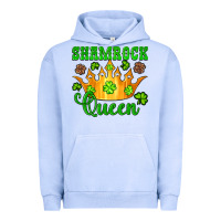 Pigment Grape Ice shamrock queen crown leopard glitter Urban Hoodie - Artiststas
