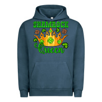 Pigment Midnight Navy shamrock queen crown leopard glitter Urban Hoodie - Artiststas