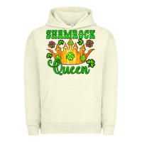 Pigment Pistachio shamrock queen crown leopard glitter Urban Hoodie - Artiststas