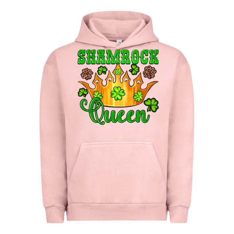 Shamrock Queen Crown Leopard Glitter Urban Hoodie by Artiststas | Teevron