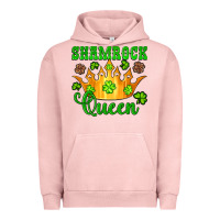 Pigment Salmon shamrock queen crown leopard glitter Urban Hoodie - Artiststas