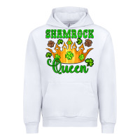 White shamrock queen crown leopard glitter Urban Hoodie - Artiststas