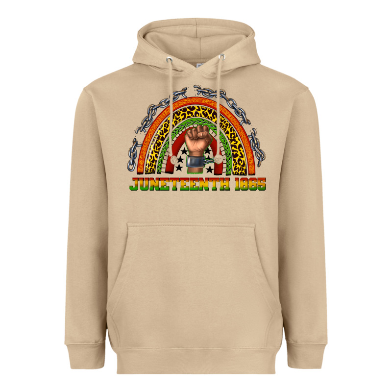 Juneteenth 1865 Rainbow Heavyweight Hoodie by texasbilliewilder | Teevron