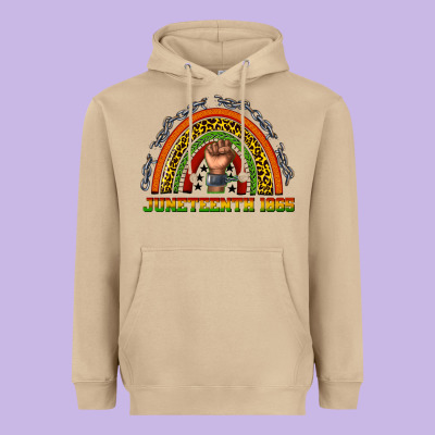 Heavyweight Hoodie juneteenth 1865 rainbow