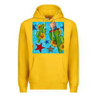 Lemon 4th of july cacti seamless pattern Premium Hoodie - BundleAndBundleShop