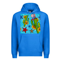 True Royal 4th of july cacti seamless pattern Premium Hoodie - BundleAndBundleShop