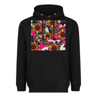 Black sunflower cowhide Heavyweight Hoodie - Zillion Design Studio