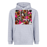 Heather Grey sunflower cowhide Heavyweight Hoodie - Zillion Design Studio