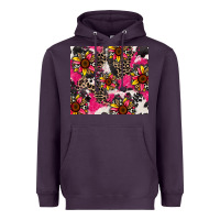 Plum sunflower cowhide Heavyweight Hoodie - Zillion Design Studio