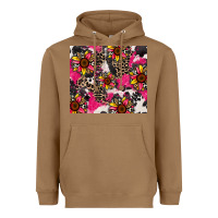 Toasted Coconut sunflower cowhide Heavyweight Hoodie - Zillion Design Studio