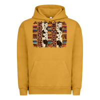 Pigment Peanut Butter serape sunflower cowhide leopard brushstroke Urban Hoodie - AdoDesignShop