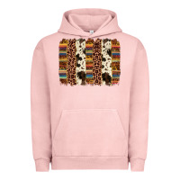 Pigment Salmon serape sunflower cowhide leopard brushstroke Urban Hoodie - AdoDesignShop