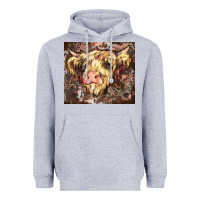 Heather Grey leopard cow Heavyweight Hoodie - Zillion Design Studio