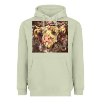 Matcha leopard cow Heavyweight Hoodie - Zillion Design Studio