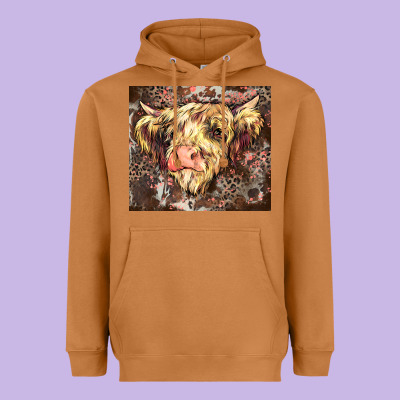 Leopard Cow Heavyweight Hoodie Designed By Zillion Design Studio