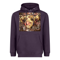 Plum leopard cow Heavyweight Hoodie - Zillion Design Studio