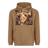 Toasted Coconut leopard cow Heavyweight Hoodie - Zillion Design Studio