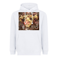 White leopard cow Heavyweight Hoodie - Zillion Design Studio