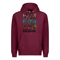 Burgundy merry christmas Premium Hoodie - JahusDesignShop