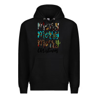 Black merry christmas Premium Hoodie - JahusDesignShop