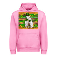Fuchsia Pink st patricks goat family shamrock gold serape leopard glitter wooden tu Urban Hoodie - Artiststas