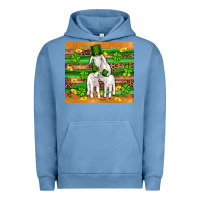 Pigment Pebble Blue st patricks goat family shamrock gold serape leopard glitter wooden tu Urban Hoodie - Artiststas