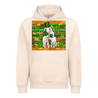 Sandshell st patricks goat family shamrock gold serape leopard glitter wooden tu Urban Hoodie - Artiststas