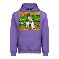 Tulip st patricks goat family shamrock gold serape leopard glitter wooden tu Urban Hoodie - Artiststas