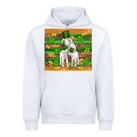 White st patricks goat family shamrock gold serape leopard glitter wooden tu Urban Hoodie - Artiststas
