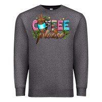 Charcoal Heather coffee please Premium Sweatshirt - Zillion Design Studio