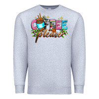 Heather Grey coffee please Premium Sweatshirt - Zillion Design Studio
