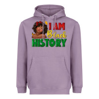 Lavender i am black history with afro black girl Heavyweight Hoodie - texasbilliewilder