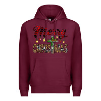 Burgundy merry christmas Premium Hoodie - JahusDesignShop