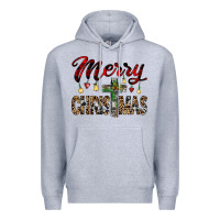 Heather Grey merry christmas Premium Hoodie - JahusDesignShop