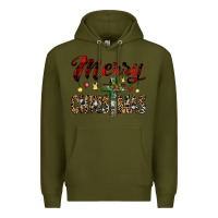 Army Green merry christmas Premium Hoodie - JahusDesignShop