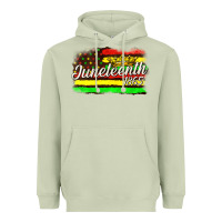 Matcha juneteenth 1865 with crown flag Heavyweight Hoodie - texasbilliewilder