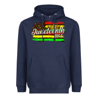 Navy juneteenth 1865 with crown flag Heavyweight Hoodie - texasbilliewilder