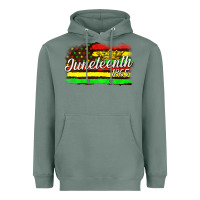 Sage juneteenth 1865 with crown flag Heavyweight Hoodie - texasbilliewilder